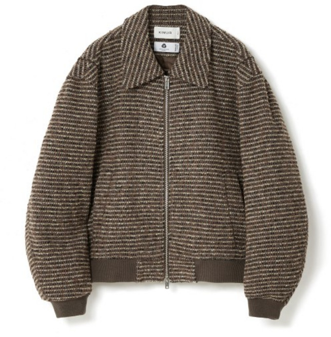 KIIMUIR 알파카 울(WOOL) 2-WAY 바시티 자켓_브라운 KBCWUJK051BR 380616