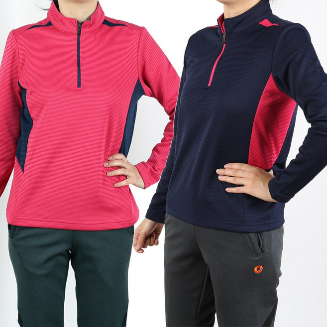 큰언니큰오빠 여성 겨울등산티셔츠 기모티셔츠 겨울등산티