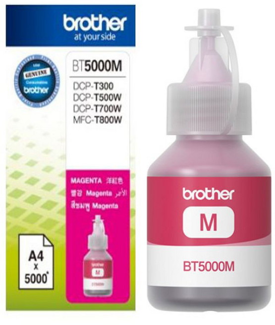 Brother BT5000M 紅色墨水 T系列專用 DCP-T300 DCP-T500W DCP-T700W MFC-T800W, 1個, 藍色BT5000C, 藍色