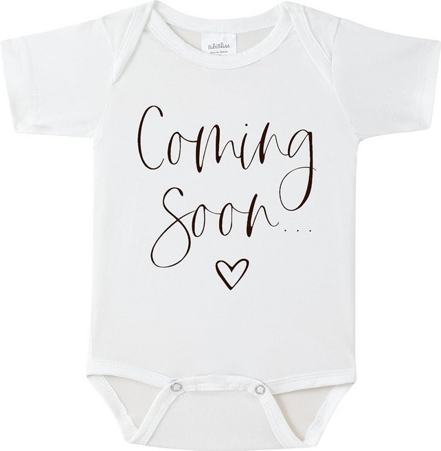 BIBIBLISSBABY Baby Coming Soon 바디수트 발표 조부모를 위한 재미있는 임신 발표 선물 Taro 0-3개월 227846, 클라우드
