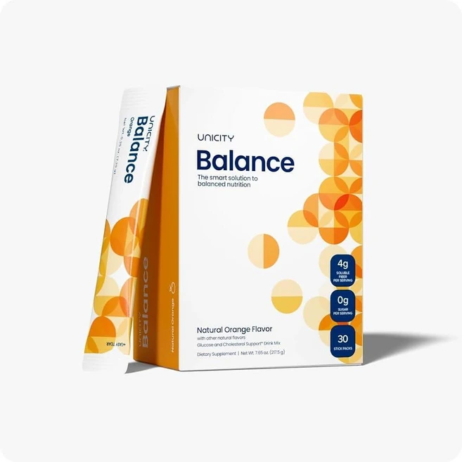 Unicity Balance Natural Orange—탄수화물 흡수를 늦추어 더 오래 유지하세요(30 패킷). 건강한 소화 시스템을 지원하고 몸을 잘 유지하는 데 도움이 됩니, 1개 - 쿠팡