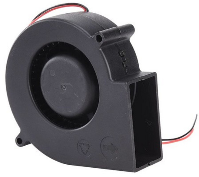 난로 폐유 송풍기 220v 장작 속도조절 풍량 야외, 12V 블랙 레드 팬, 1개