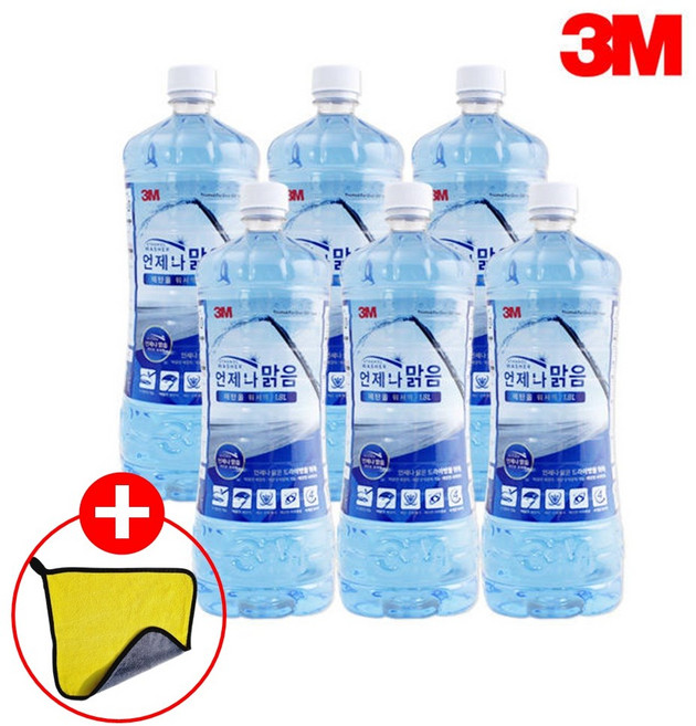 3M 에탄올 워셔액 사계절 성에제거 부식방지 1.8L 1Box 6개