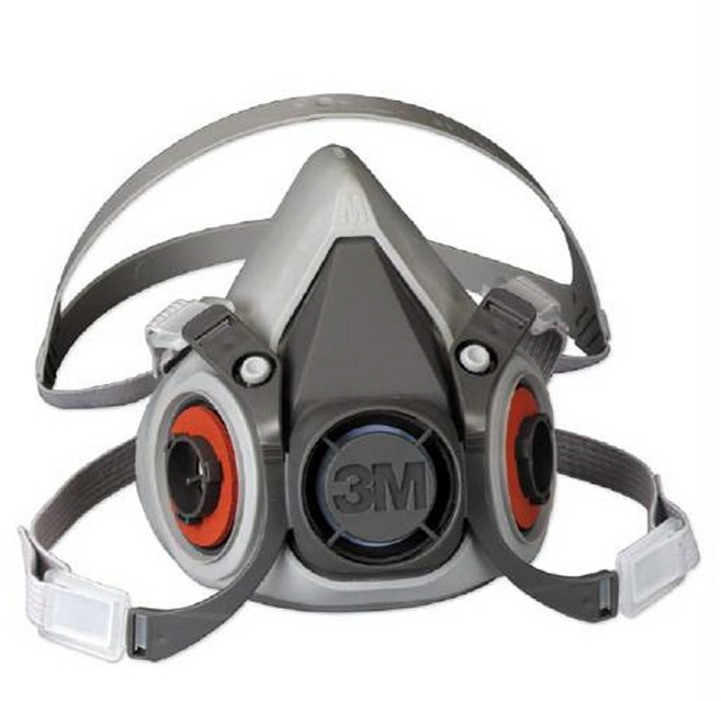 3M 6200 방독마스크 중형 (반면형) 분진마스크 방역마스크 방진마스크 방연마스크 철거마스크 페인트마스크 도색마스크 청소마스크 농약살포마스크, 1개, 검정