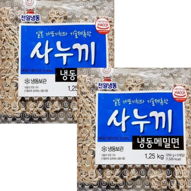 천일 메밀소바 사누끼 메밀면 1.25kg x 2봉, 2개