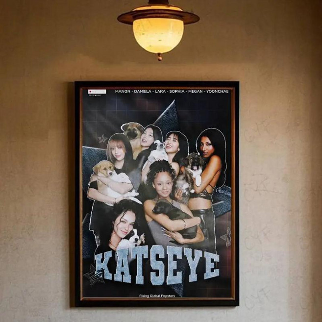 밴드 K-Katseye 포스터 홈 월 아트 차고 룸 장식 방수 종이 인쇄 스티커 거실, 3. 30X40cmNoframe, R. z12, 1개