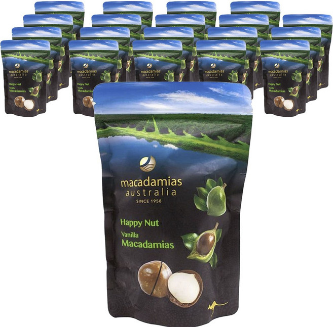 마카다미아스오스트레일리아 해피 넛 바닐라 마카다미아, 225g, 20개
