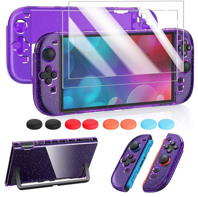FYOUNG Protective Case for Nintendo Switch 2 2025 Slim Hard Shell Accessories Scratch&Shock Prot, 반투명 퍼플