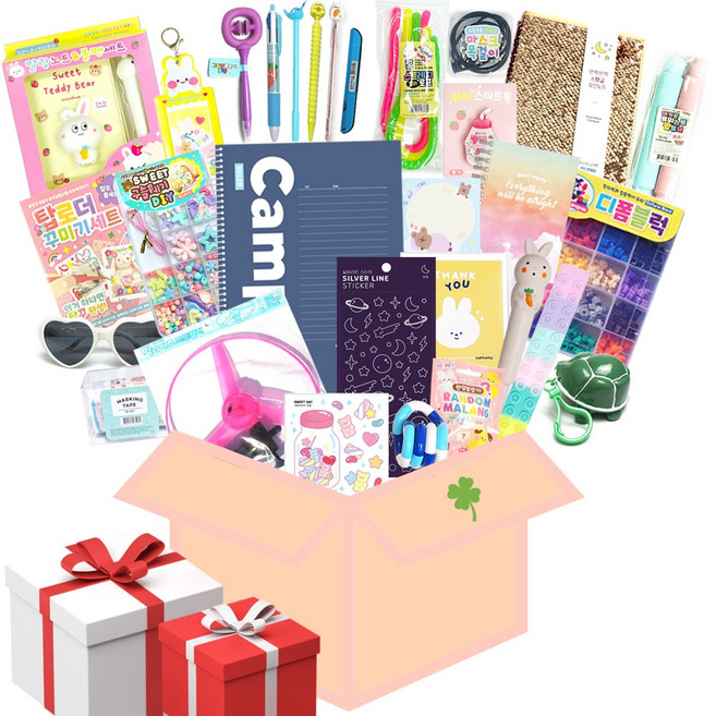 문구 럭키박스 랜덤 마켓데이 달란트마켓 생일 선물 서프라이즈 타입별 택1, A타입