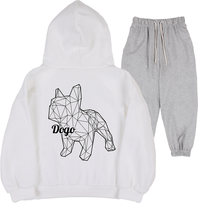 마고주니어 국내생산 오버핏 불독 주니어 후드티 상하복세트 키 120 130 140 150 160