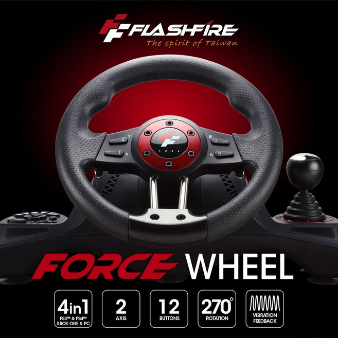FlashFire 富雷迅 原力之翼 賽車方向盤 WH2304V SWITCH PC PS4, 1個
