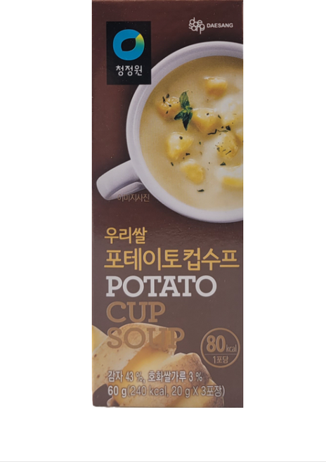 청정원 신우리쌀 포테이토컵수프, 60g, 15개