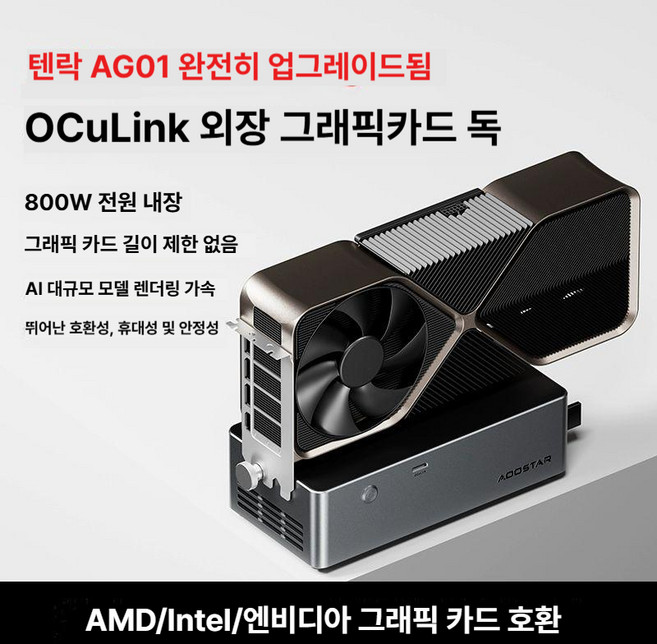 AOOSTAR AG01 eGPU독 오큐링크+파워서플라이내장
