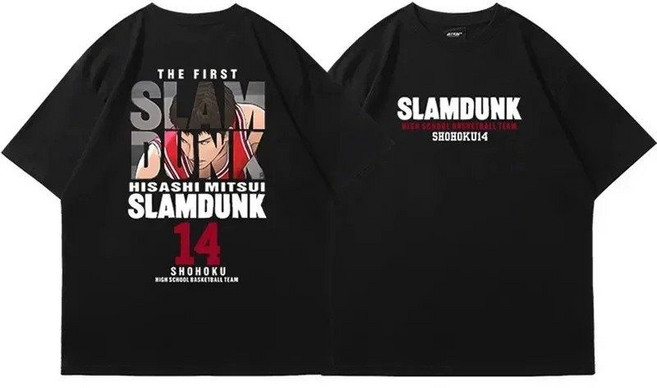 슬램덩크 농구 프린트 반팔 티셔츠 티 옷 강백호 서태웅 유니폼