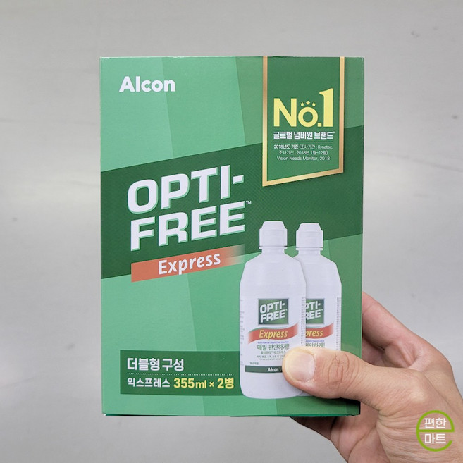 옵티프리 익스프레스 렌즈세정액, 355ml, 3개