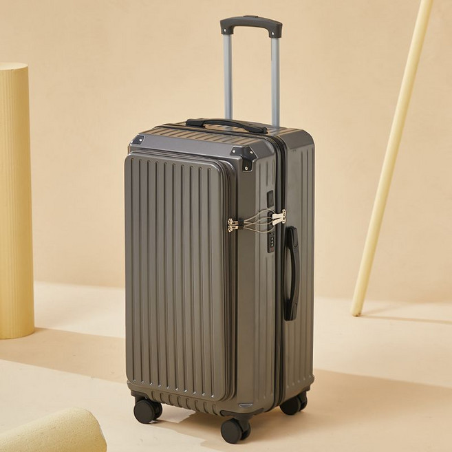 登機箱 萬向輪 密碼箱 拉桿箱 旅行箱, 1個, 常規款幻影灰【579型側開】30寸省內行