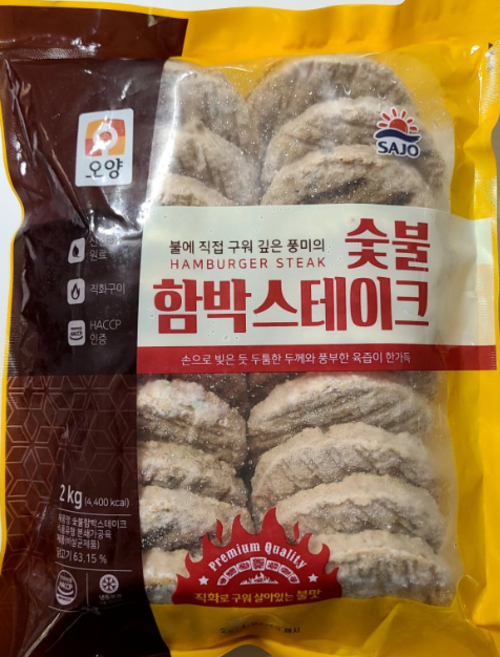 사조 오양 함박스테이크 숯불함박스테이크 2kg, 6개