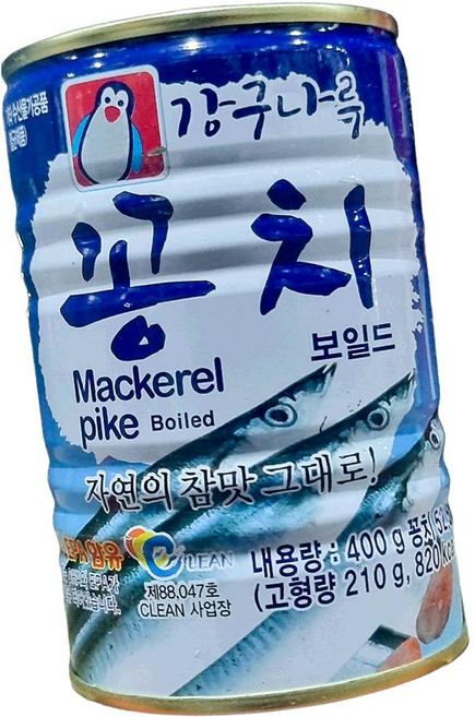 펭귄 HC꽁치캔 400g 24입 업소용 안주 통조림, 24개