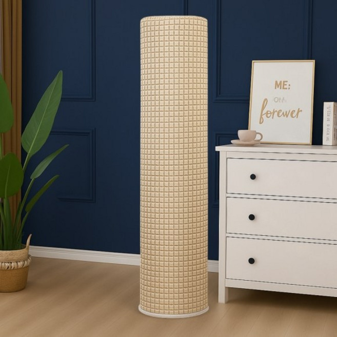 주호데코 먼지제로 에어컨커버 원형 스탠드, 베이지