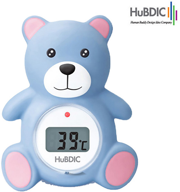 [jplus]휴비딕 디지털 탕온계 욕조온도계 온습도계, 블루베어 탕온계