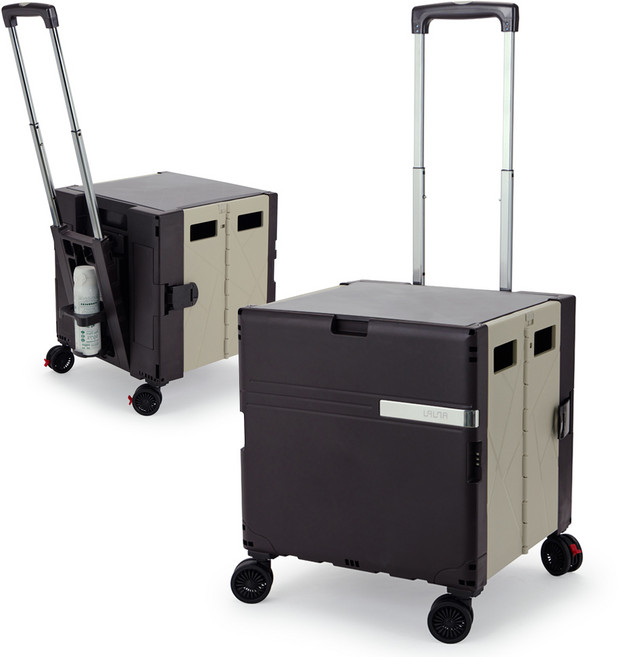 랄라 플렉시블 Premier 360도 4바퀴 접이식카트, 다크초코X애쉬그레이, 1개