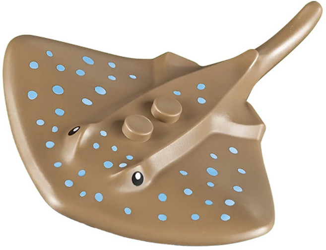 바다동물 3종 세트 호환블럭 브릭미니피규어 취미/수집/장식/컬렉션용 커스텀 블록피겨, 02. 가오리, 1개