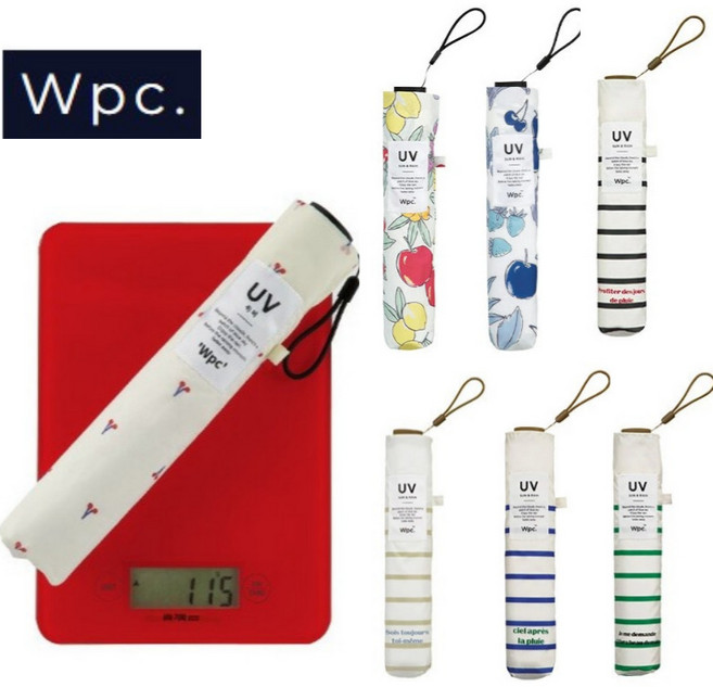 일본 wpc 양산 암막 초경량 115g 자외선 차단 세일러 무지 체리 하트 20종