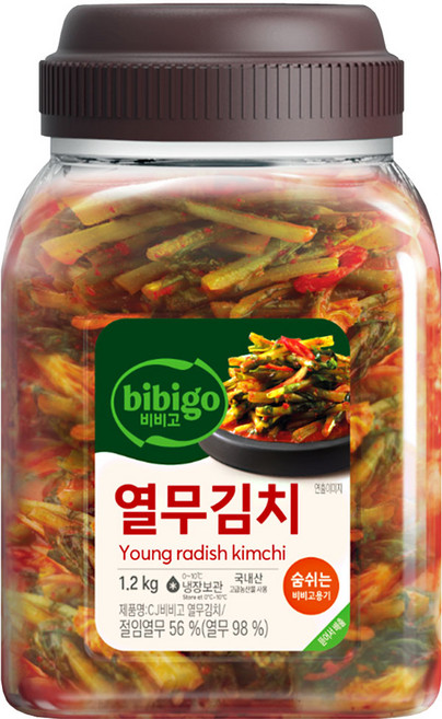 비비고 열무김치(용기), 1개, 1.2kg