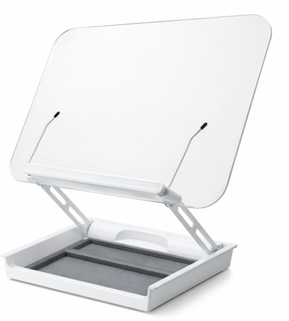 아크릴 독서대 높이조절 각도조절 접이식 수납형 스터디대, 투명색