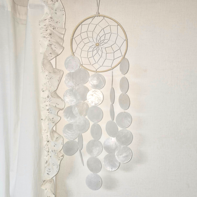 Fasol 자개 풍경 드림캐쳐, 화이트