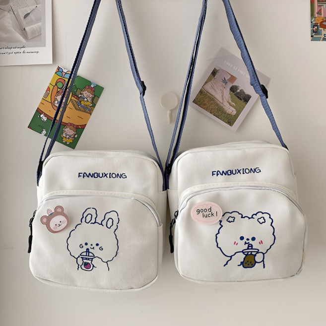로두리 귀여운 초등학생 미니 크로스백 핸드폰 보조 여행 가방