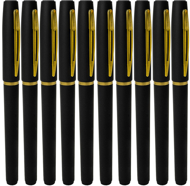 필기감 좋은 고급 젤펜 0.7mm, 블랙, 10개