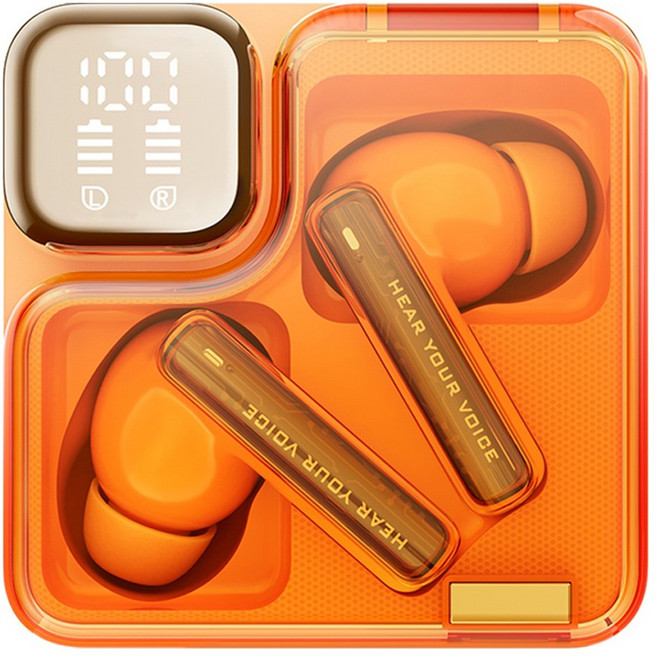 QCY 멜로버즈 네오 블루투스 이어폰, 오렌지, QT31