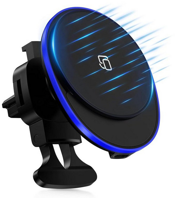15W MagSafe 차량용 마운트 충전기 삼성 안드로이드 무선 차량용 충전기 삼성 갤럭시 S26 울트라/Z 폴드 플립 7/S25 울트라/S24 FE/S23용 마그네틱 에어, 블랙-3