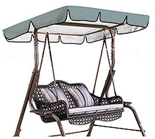 캐노피 방수 그네 야외 안뜰 흔들의자 정원 좌석 지붕, 길이 164 x 너비 114 x 높이 15cm, 그레이