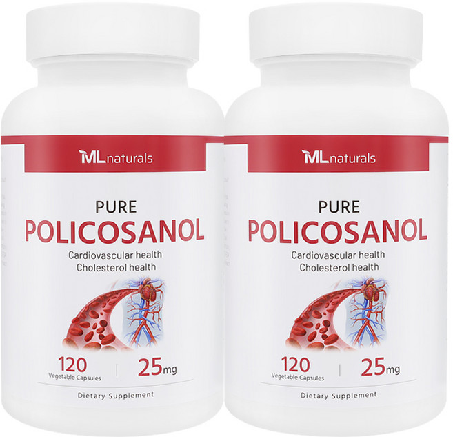 2병 마이라이프 내추럴스 폴리코사놀 25mg 120정 (총지방족 95%/옥타코사놀 61%) (8개월), 2개