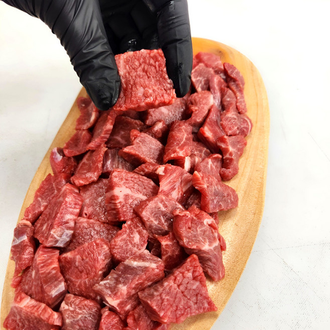 도축장집아들들 당일도축 한우 국거리 양지 1++ 덩어리 다짐육, 2개, 400g