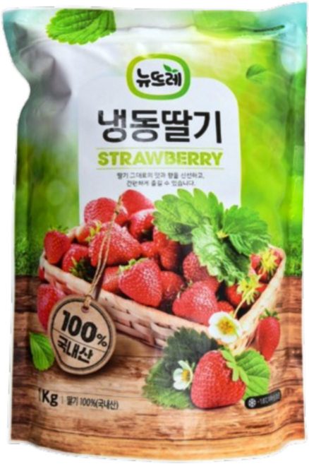 케이푸드_뉴뜨레 국내산 냉동딸기 홀, 1개, 1kg