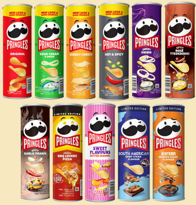 (스윗몬) 프링글스(랜덤발송) 오리지널/치즈/핫스파이시/양파 다양한 맛으로 골고루 보내드려요, 110g, 1개