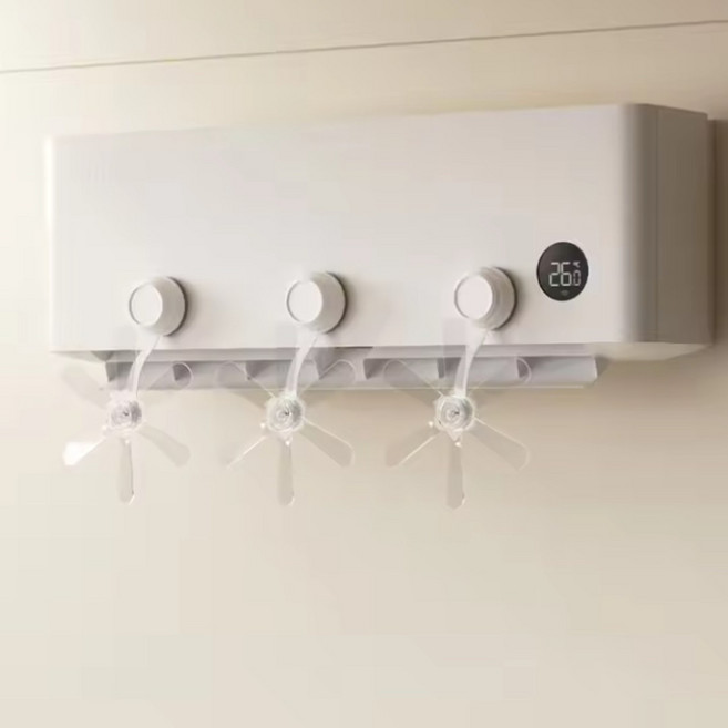 광휘몰 에어컨 벽걸이 바람개비 무동력 날개 바람막이 가드 윈드바이저 공기순환 스탠드형 팬, 벽걸이 에어컨 바람개비 투명