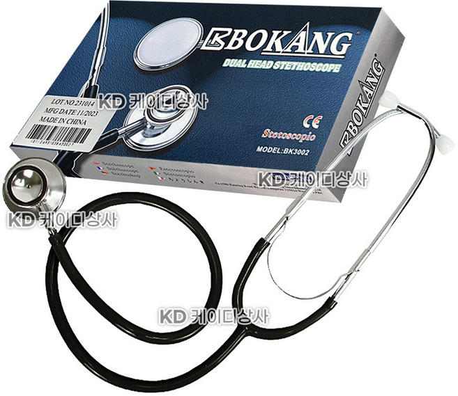 보강 양면 기계식 청진기 BK3002 간호사청진기 듀얼헤드, 1개