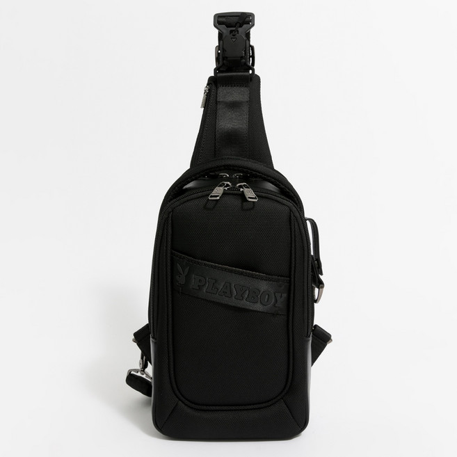 PLAYBOY Crucial系列 單肩背包 黑色