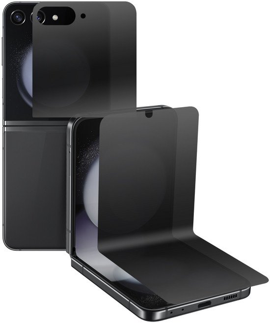 삼성 갤럭시 Z플립6 지문방지 사생활보호필름 (내부&외부)세트, 1세트