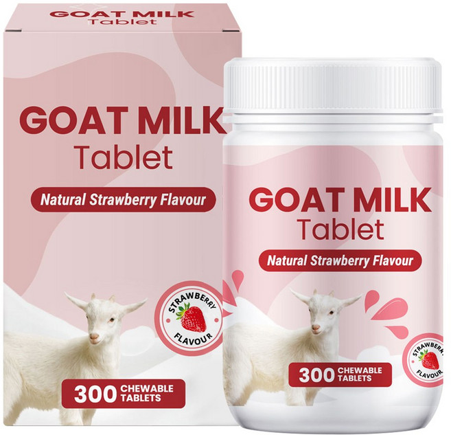 뉴질랜드 산양유 단백질 츄어블 초유 락토페린 정 (바닐라맛) 소비기한 임박 상품, 1개, 300정