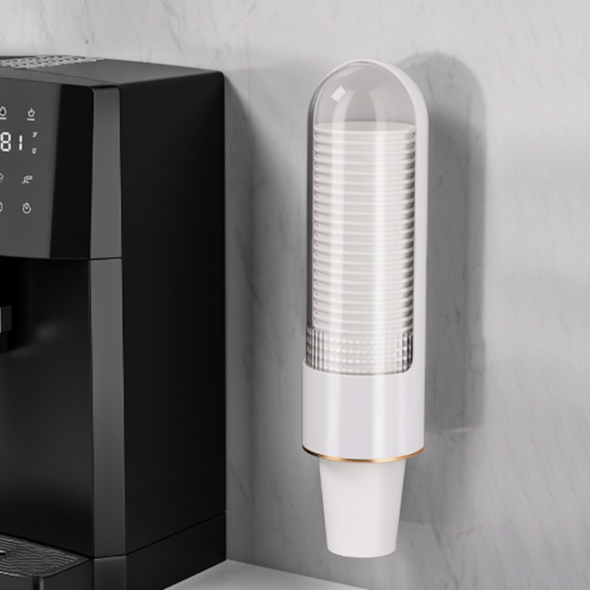 무타공 간편설치 광범위 호환 위생 종이컵 디스펜서, 1개, 화이트