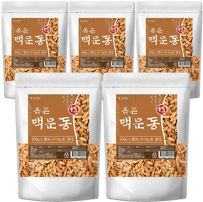 건강중심 국산 볶은 맥문동 300g, 5개