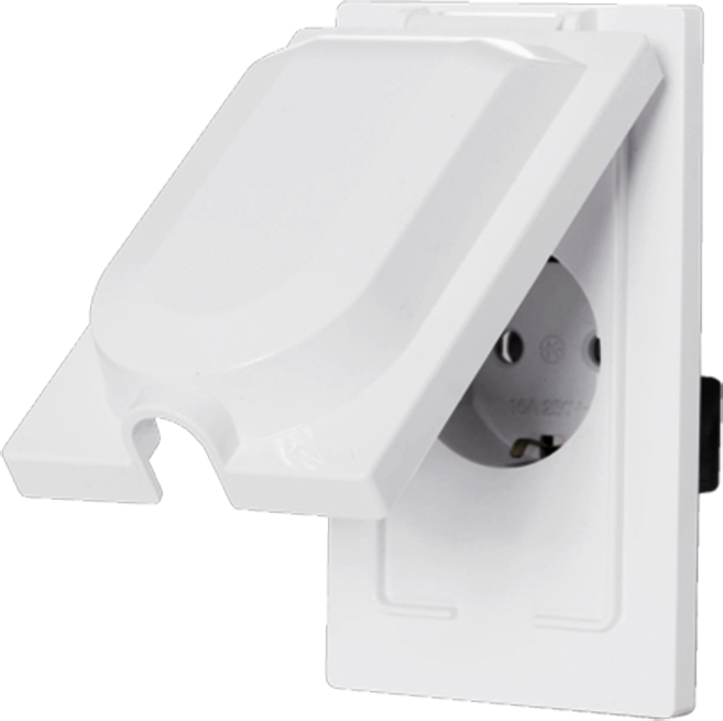 일신전기 방적형 둥근 매입1구 콘센트 화장실콘센트, 1개