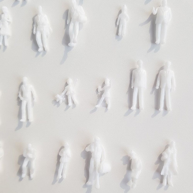 미니어처 장식 백색인체 사람모형 1대100 비율 100p, 1개, 화이트 100p