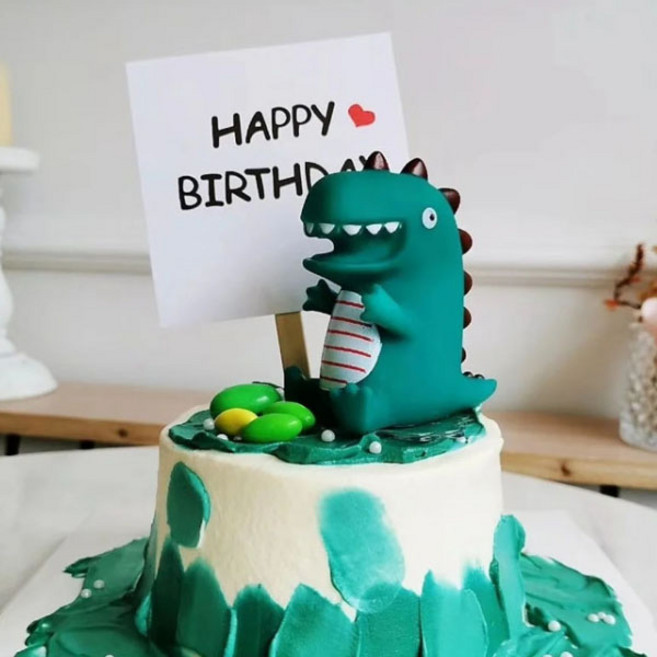 알리미스토리 생일 케이크 공룡 파티 장식 3종세트, 1세트, 공룡장식3종세트