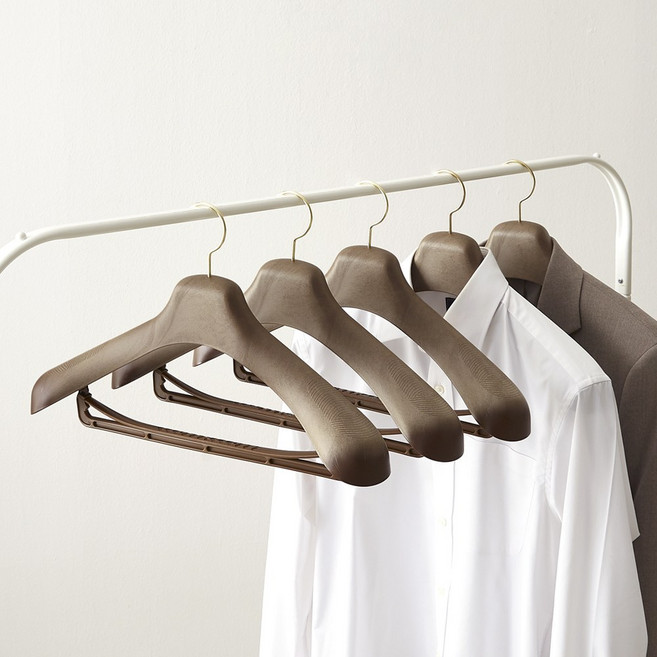 씨인크 남성 고급 정장 양복 패딩 옷걸이, 10개, 브라운